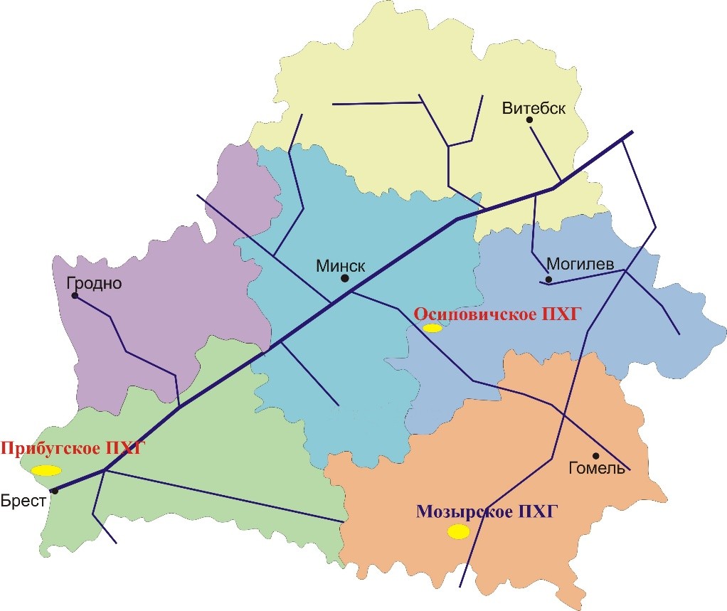 Карта осиповичского района